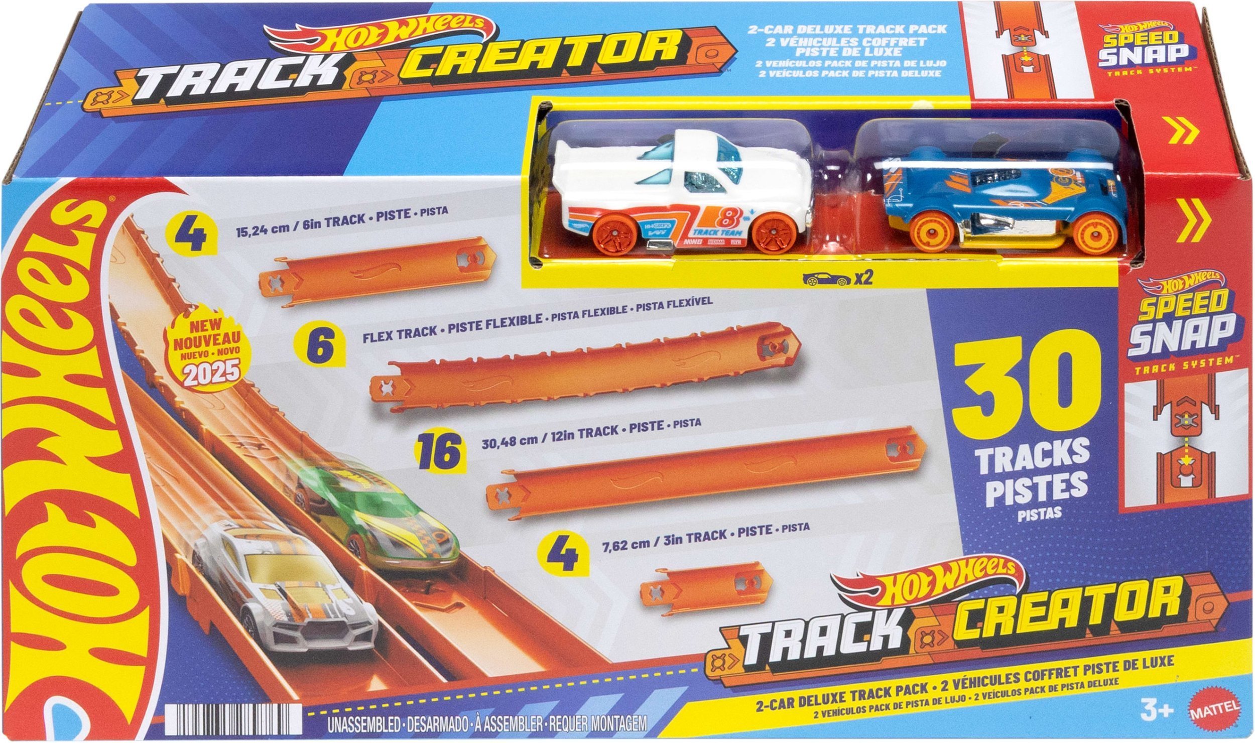 HOT WHEELS didysis trasų prailginimo rinkinys + 2 automodeliukai JDW42