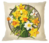 Pasmanteria - Haft krzyżykowy - Zestaw do haftu - Poduszka - Narcyze - miniaturka - grafika 1