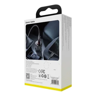 Baseus ładowarka samochodowa USB / USB Typ C 45 W 5 A SCP Quick Charge 4.0+ Power Delivery 3.0 ekran LCD + kabel USB Typ C - USB Typ C czarny (TZCCBX-C0G) - Ładowarki samochodowe - miniaturka - grafika 16