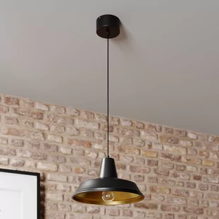 Luminex Lampa wisząca zwis żyrandol Class 1x60W E27 czarny/złoty 4032 - Lampy sufitowe - miniaturka - grafika 4