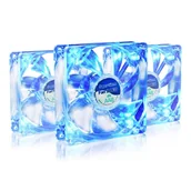 Chłodzenie procesora - 3x AABCOOLING SUPER SILENT FAN 9-cm 92mm CICHY WENTYLATOR CHŁODZĄCY DO OBUDOWY KOMPUTEROWEJ BLUE LED NIEBIESKIE PODŚWIETLENIE 12 VDC 13dB WYDAJNY WE.. - miniaturka - grafika 1