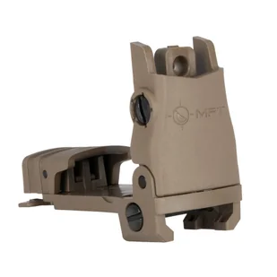 MFT - Celownik przeziernikowy Back Up Polymer Flip Up Rear Sight - Scorched Dark Earth - BUPSWR-SDE - Amunicja i osprzęt ASG - miniaturka - grafika 5