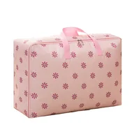 Pokrowce na ubrania - Torba na pościel koce ubrania pokrowiec do przechowywania wzór kwiatki - miniaturka - grafika 1