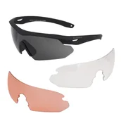 Ochrona oczu i twarzy - Swiss Eye - Okulary strzeleckie Nighthawk Pro - Czarne - Trzy wizjery - 40294 - miniaturka - grafika 1