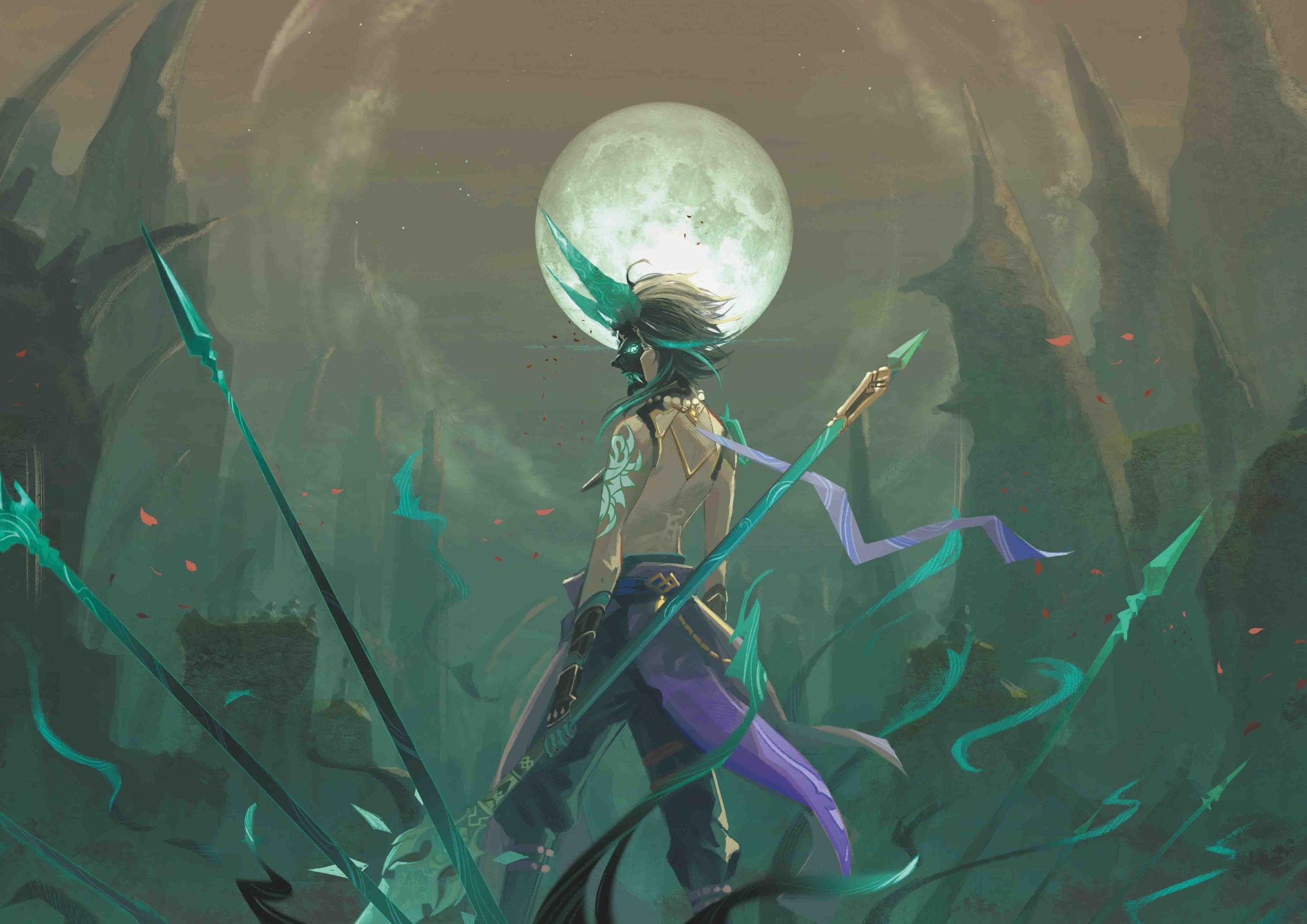 Plakat A3 Genshin Impact Anime Gra Xiao