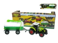 Samochody i pojazdy dla dzieci - Hipo Traktor z przyczepą 37cm światło, dźwięk napęd na koła zamachowe 550-7E - miniaturka - grafika 1