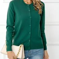 Swetry damskie - TEMU Sweter Damski z Długim Rękawem i Okrągłym Dekoltem - Średnio Elastyczny, Możliwość Prania w Pralce, Jednokolorowy na Każdą Porę Roku, - miniaturka - grafika 1