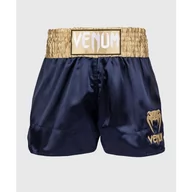 Spodnie sportowe męskie - Venum Spodenki Muay Thaï Classic Shorts Navy Blue/Gold - miniaturka - grafika 1
