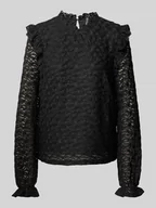 Bluzki damskie - Bluzka z koronkowym obszyciem model ‘JOLLINE’ - miniaturka - grafika 1