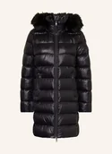 Płaszcze damskie - Tommy Hilfiger Płaszcz Puchowy Gloss Down Tyra Ze Sztucznym Futrem schwarz - miniaturka - grafika 1