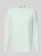 Koszule męskie - Koszula lniana o kroju regular fit ze stójką model ‘Race’ - miniaturka - grafika 1