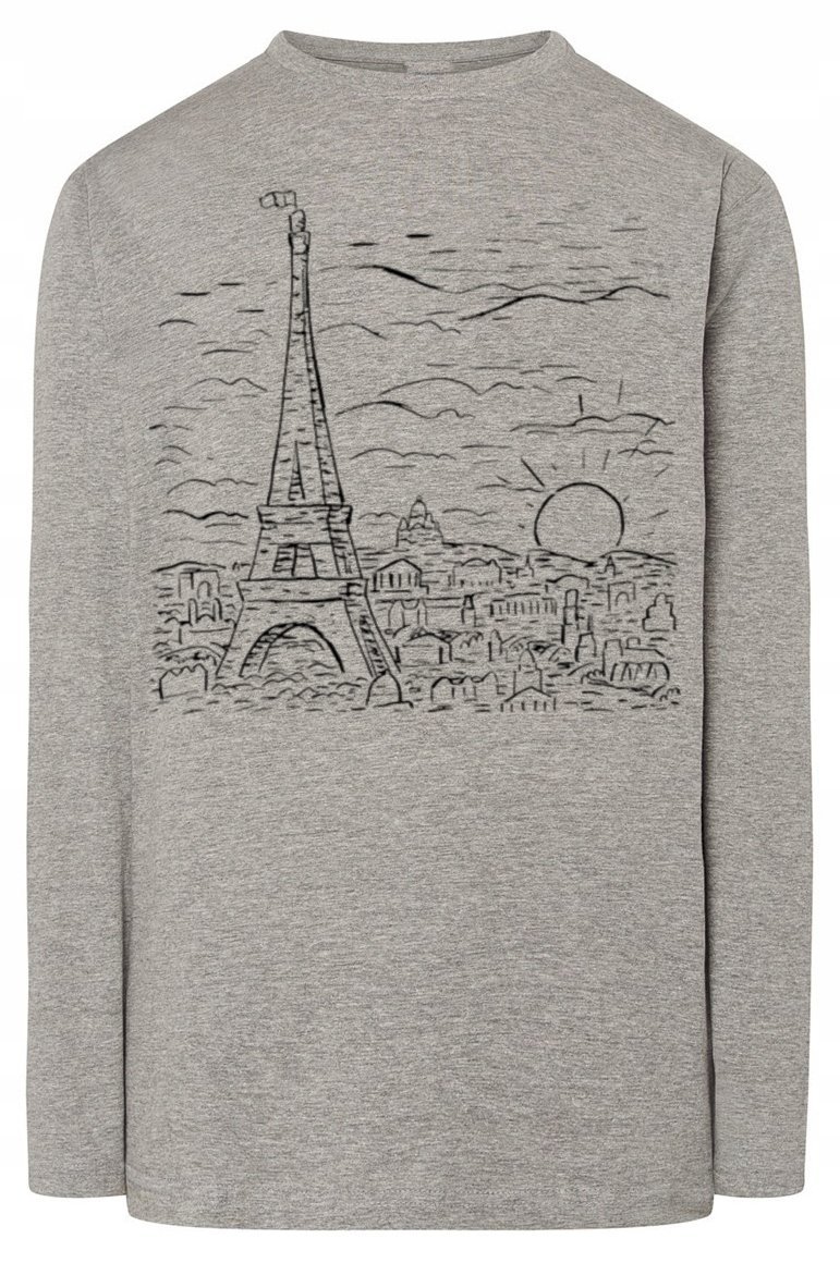 Longsleeve męski nadruk WIEŻA EIFFLA r.XL