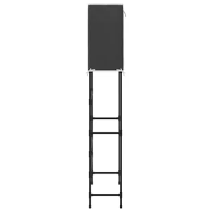 Lumarko 2-poziomowy stojak nad pralkę, czarny, 71x29,5x170,5 cm, żelazo - Półki łazienkowe - miniaturka - grafika 5