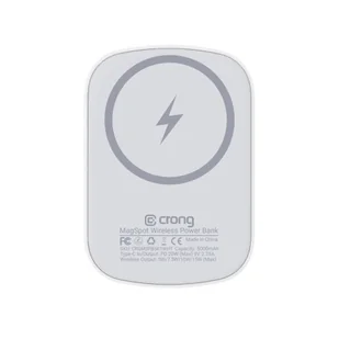 Crong MagSpot Power Bank - Bezprzewodowy power bank z MagSafe 5000mAh, USB-C 20W PD (biały) - Pozostałe akcesoria do telefonów - miniaturka - grafika 5
