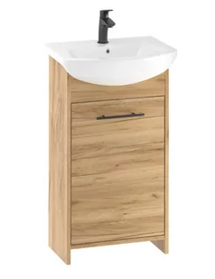 Szafka łazienkowa z umywalką dąb złoty 45 cm Frigo - Szafki łazienkowe - miniaturka - grafika 1
