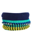 Apaszki i szaliki męskie - Buff Szal-koło w kolorze zielono-żółto-niebieskim - 29 x 28 cm - miniaturka - grafika 1