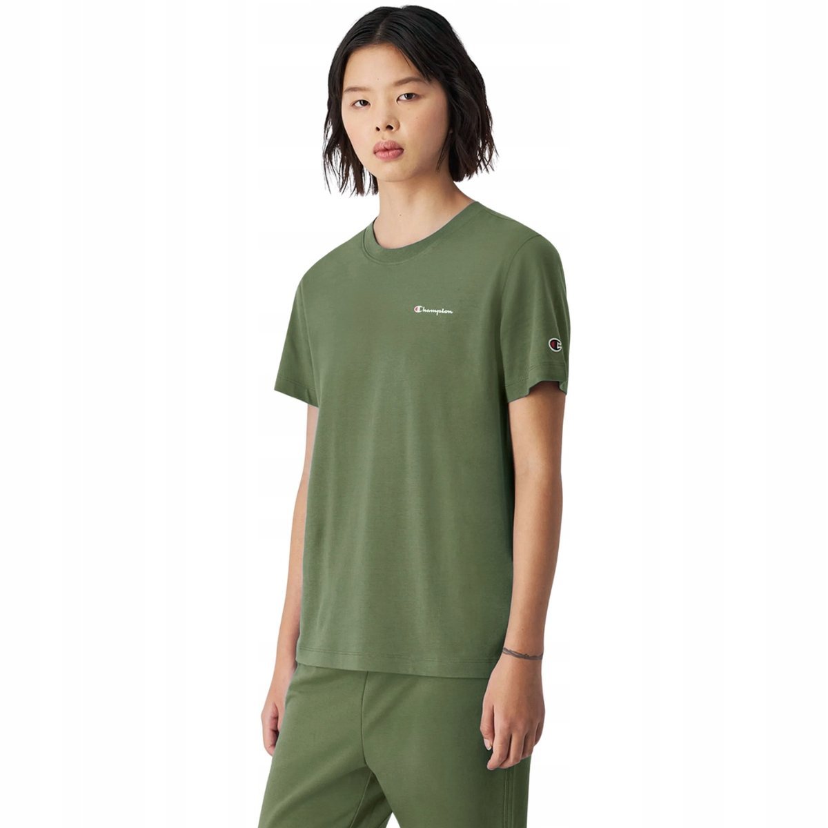 Koszulka damska Champion SS Tee zielona 118091 GS136 XL