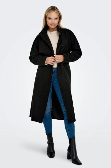 ONLY PŁASZCZ DAMSKI CZARNY KLASYCZNY ELEGANCKI XS 16FA