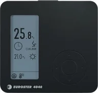 Sterowniki i przekaźniki - Euroster przewodowy regulator 4040, kolor czarny E4040B - miniaturka - grafika 1