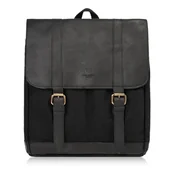 Plecaki - Plecak męski czarny PAOLO PERUZZI GA432 - miniaturka - grafika 1