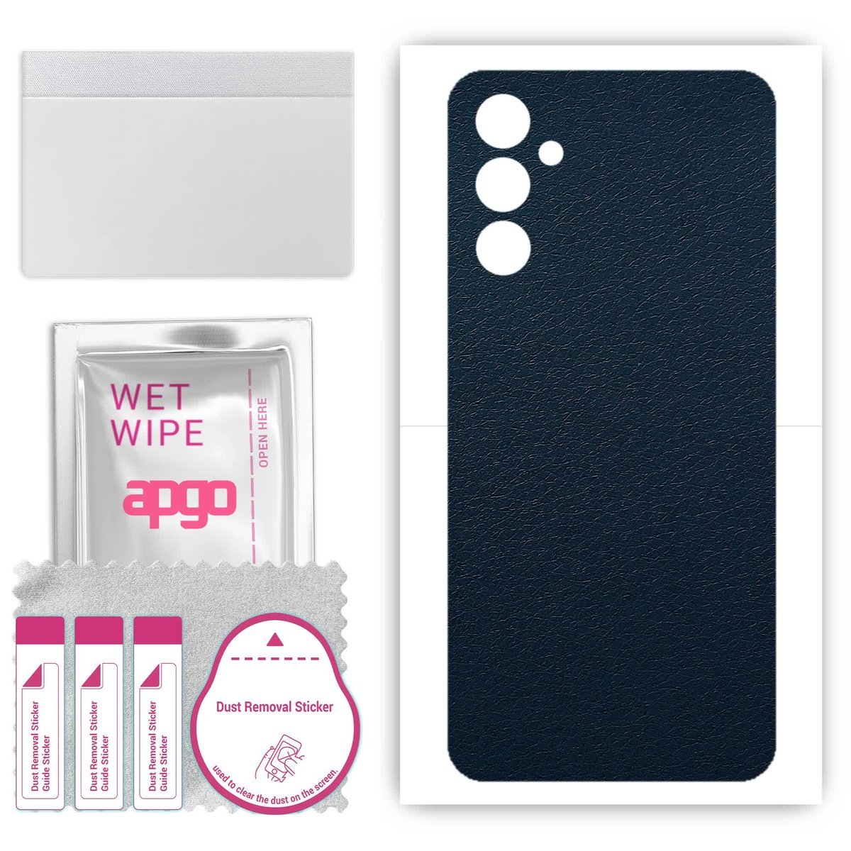 Folia naklejka skórka strukturalna na TYŁ do Samsung Galaxy A54 - Skóra Granatowa - apgo SKINS