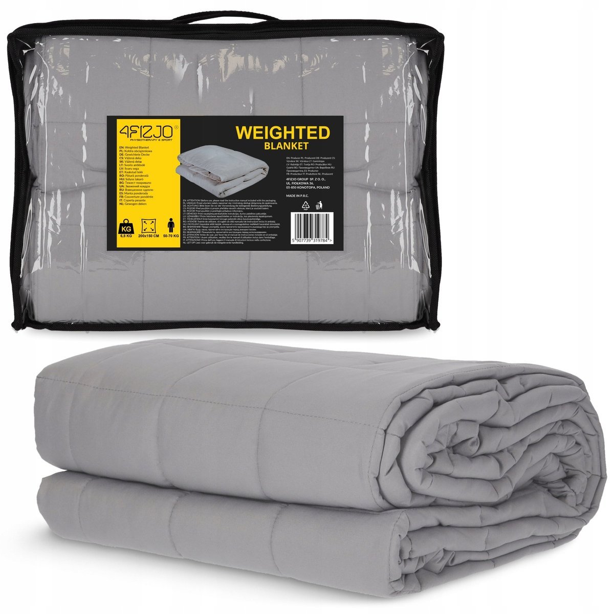 Kołdra obciążeniowa antystresowa 4FIZJO - 6,8 kg