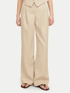 JJXX Spodnie materiałowe Ellis 12268837 Beżowy Wide Leg - Spodnie damskie - miniaturka - grafika 1