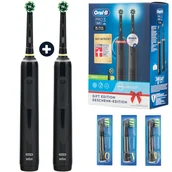 Szczoteczki elektryczne - Zestaw szczoteczek Oral-B Pro 3 3900 czarne - miniaturka - grafika 1