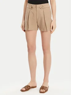 Guess Szorty materiałowe W5GD1J WG8N0 Beżowy Relaxed Fit - Spodenki damskie - miniaturka - grafika 1