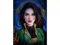 Malowanie po numerach - OBRAZ MALOWANIE PO NUMERACH RAMA 40x50cm NIEBIESKOOKA DZIEWCZYNA - miniaturka - grafika 1