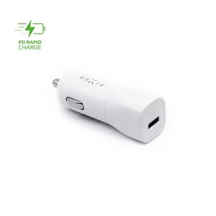 Zasilacz samochodowy FIXED USB-C PD 18W FIXCC18-C-WH) Biały - Ładowarki samochodowe - miniaturka - grafika 1