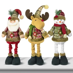 Figurki świąteczne bałwan, Ojciec Gwiazdka, renifer, dekoracja świąteczna, regulowane - Ozdoby bożonarodzeniowe - miniaturka - grafika 1