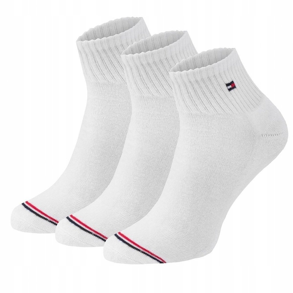 Tommy Hilfiger skarpetki białe wysokie bawełna ATV384 L