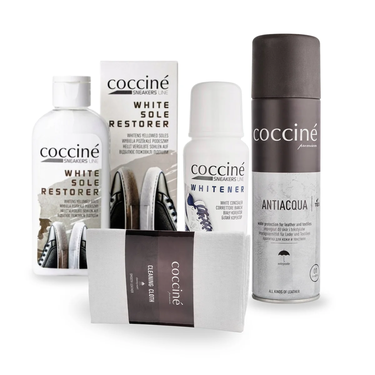 Zestaw Coccine 4w1 Do Czyszczenia i Impregnacji Sneakersów