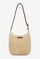Torebki damskie - Beżowa Torebka w Stylu Boho na Regulowanym Pasku Viollan - miniaturka - grafika 1