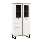 Kredensy - Kredens 2D CRO-25 Cross MebloCross Czarny Mat / Biały Mat - miniaturka - grafika 1