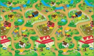 Mata Farma 100x200cm - Smily Play - Zabawki interaktywne dla dzieci - miniaturka - grafika 1