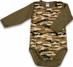 Body długi rękaw 100% Bawełna Moro KHAKI r 74 KLEKLE - Body dla niemowląt - miniaturka - grafika 1
