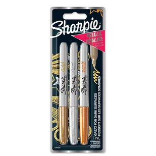 Sharpie Permanent Marker, delikatna koronka, różne kolory metaliczne, 3 sztuki 1986006 - Markery permanentne - miniaturka - grafika 2