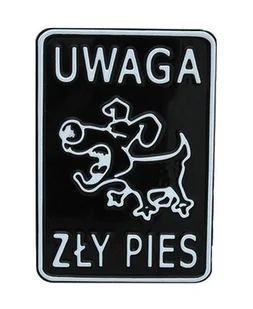 Tabliczka 15*20CM UWAGA ZŁY PIES - Akcesoria BHP - miniaturka - grafika 1
