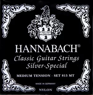 Hannabach Klassik Gita rrensaiten Serie 815 średni Tension Silver Special  A5 - Struny gitarowe  - miniaturka - grafika 1