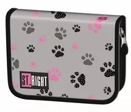 Piórniki - Piórnik dwuklapkowy bez wyposażenia STRIGHT PC-03 PAWS - miniaturka - grafika 1