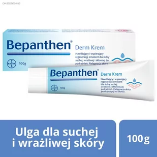BAYER SP. Z O.O. Bepanthen Derm Krem 100 G - Przeziębienie i grypa - miniaturka - grafika 1