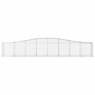 VIDAXL Kosze gabionowe, 2 szt, 400x50x60/80 cm, galwanizowane żelazo - Ogrodzenia - miniaturka - grafika 5