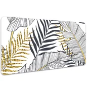 Podkładki na biurko - Podkładka mata ochrona biurka Złote liście 100x50cm, Dywanomat - miniaturka - grafika 1
