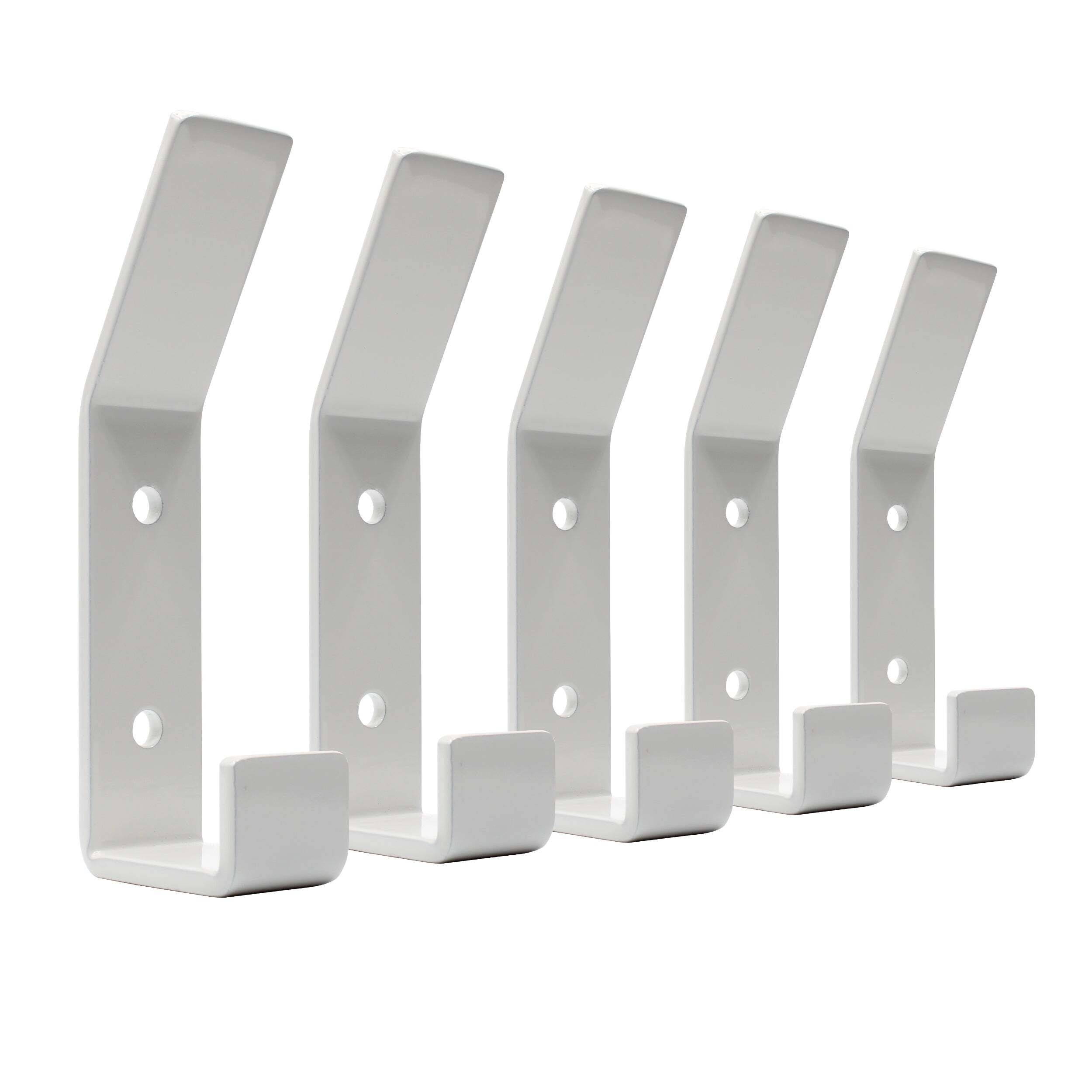 Natural Goods Berlin wieszak ścienny KREUZKÖLLN, wieszak na płaszcze, wieszak do szatni, wieszak na ręczniki, biały, 5 szt