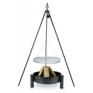 Farmcook Grill ogrodowy na trójnogu ruszt stal nierdzewna 60cm + palenisko ogrodowe Pan 38 70cm - Ruszty - miniaturka - grafika 1