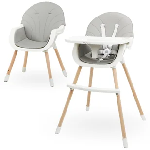 Krzesełko do karmienia AMELIA 3w1 Moby-System, szare - Krzesełka do karmienia - miniaturka - grafika 1