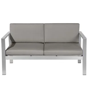 Sofa Ogrodowa 2-osobowa Ciemnoszara Salerno - Sofy ogrodowe - miniaturka - grafika 1