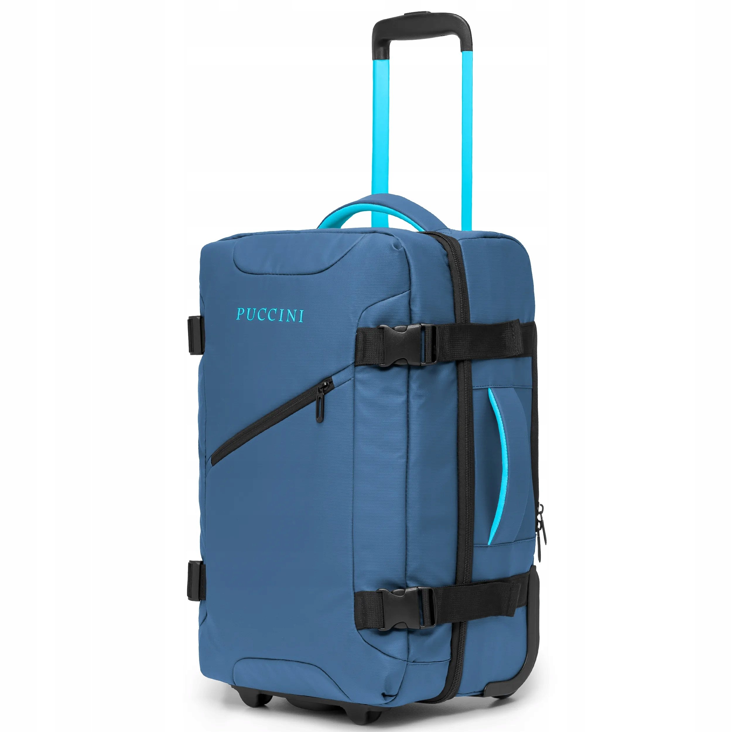 Walizka Kabinowa Podróżna Funkcja Plecaka Puccini Niebieska EM50249C-7A